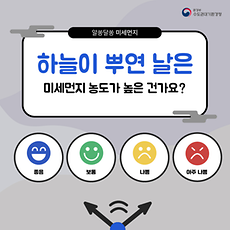 하늘이 뿌연 날은 미세먼지 농도가 높은 건가요?