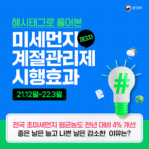 해시태그로 풀어본 제 3차 미세먼지 계절관리제 시행효과